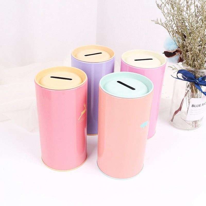 1 Unidad Hojalata Redonda Animal Hucha de Color Hucha Metal Caja de Monedas Decoración del Hogar Caja de Dinero