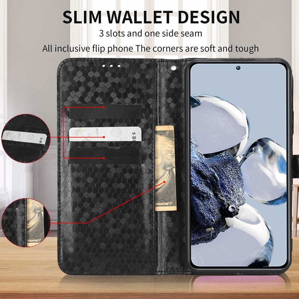 For ZTE Nubia V60 Design Wallet Case Dot Pattern Imprint PU Leather Phone Cover