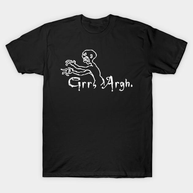 Men Black Print T-shirt Grr Argh /\ Buffy Vampire No-Cut Transfer Paper Print Cotton Tshirt XL чёрный