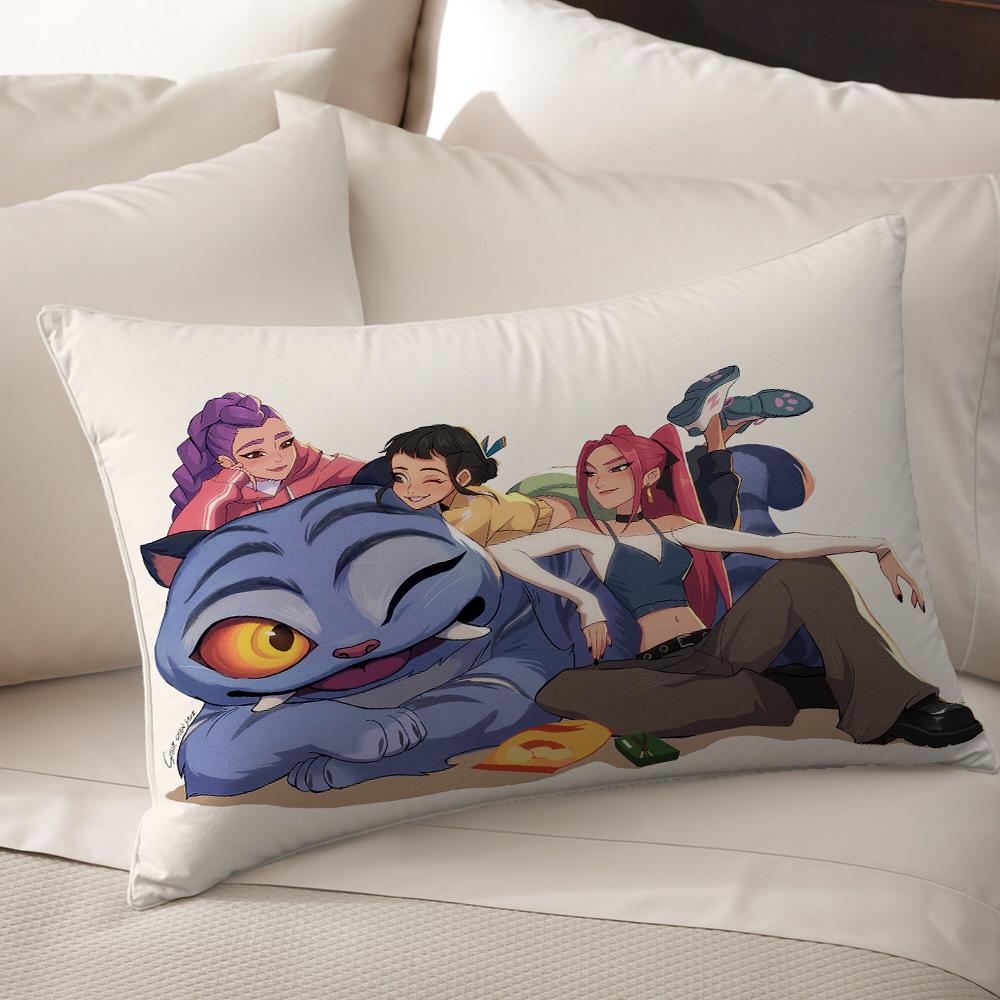 KPop Demon Hunters  Anime World on the pillow: Colorful Characters and Fantasy Scenes Pillowcase fashion Home Decoration
