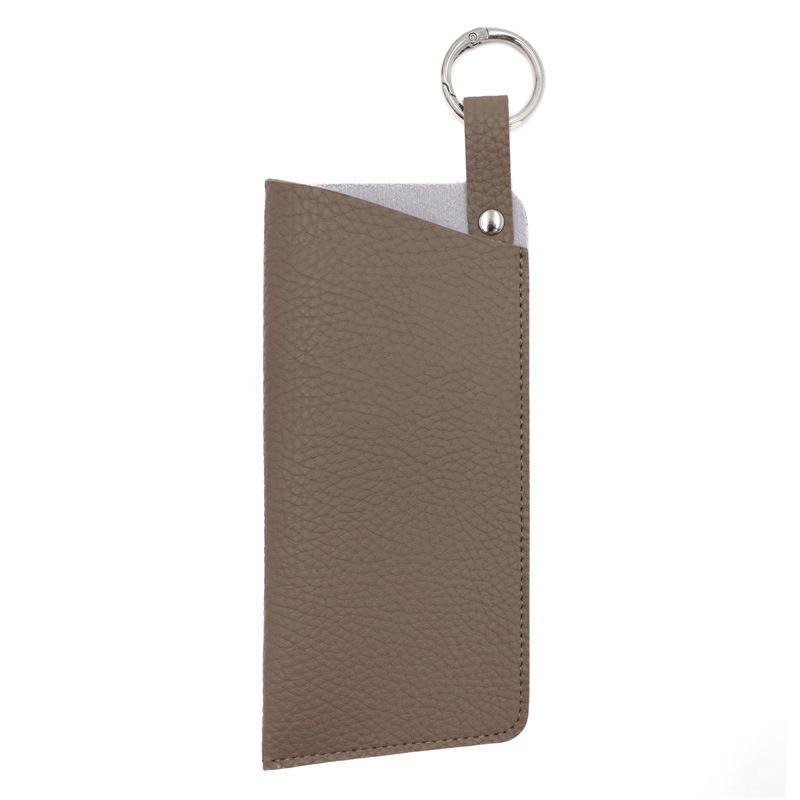 Luxury Women'S Eyeglass Case Leather Soft Holder Pocket Cases Slim Travel Pouch Keychain For Sunglasses Eyeglasses Eyewear