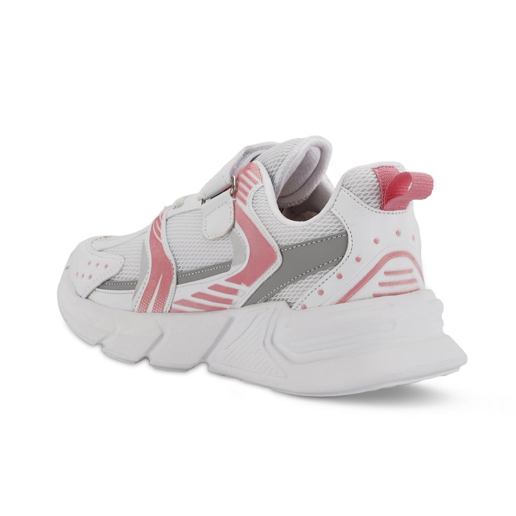 KENDALL-White/Pink Kids Sneakers