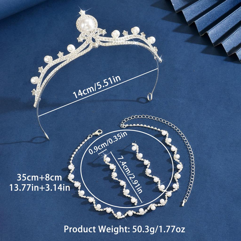 Bridal Headgear High-End Atmospheric Alloy Crystal Crown Birthday Girl 18-Year-Old Adult Headgear Wedding Jewelry