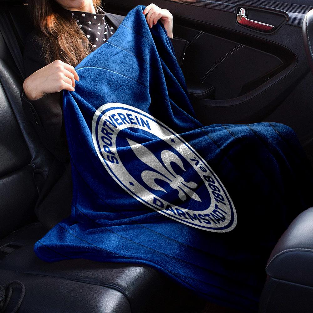 Sport Darmstadt Flannel Blanket, Soft Polyester, Modern Design, All-Season for Camping, Travel, Gifts for Holidays or Birthdays