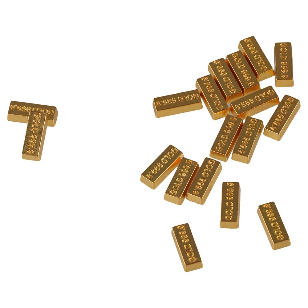 6pcs Pretend Toy Gold Bar Model Mini Ornaments Dollhouse Gold Bars Miniature Gold Bars  Kids