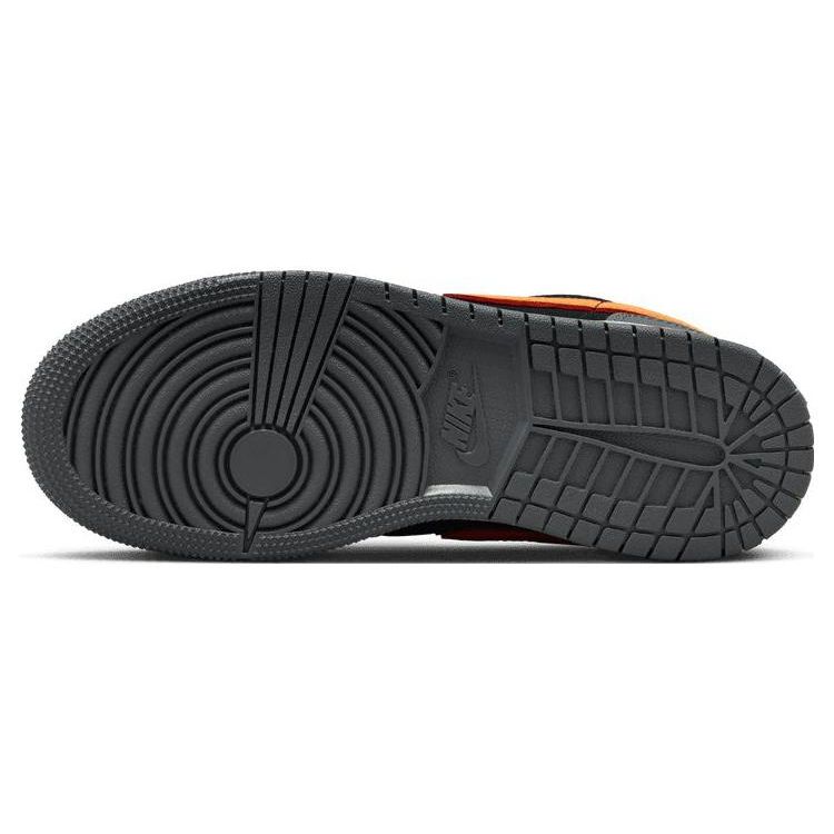 Air Jordan 1 Low SE GS Vivid Orange Kids Sneakers Grey Black Light-Graphite FN7671-008