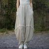 Dames Katoen Linnen Harembroek Dames Vintage Stijl Effen Kleur Losse Dames Casual Broek