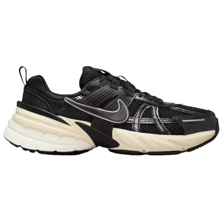 Nike V2K Run Zwart Muslin Dames Sneakers Metallic-Zilver FD0736-012