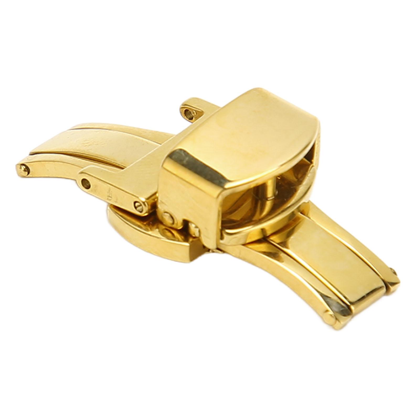 Hebilla Dorada para Correa de Reloj Acero Inoxidable Profesional Cierre de Correa de Reloj Pieza de Repuesto 12 mm beige