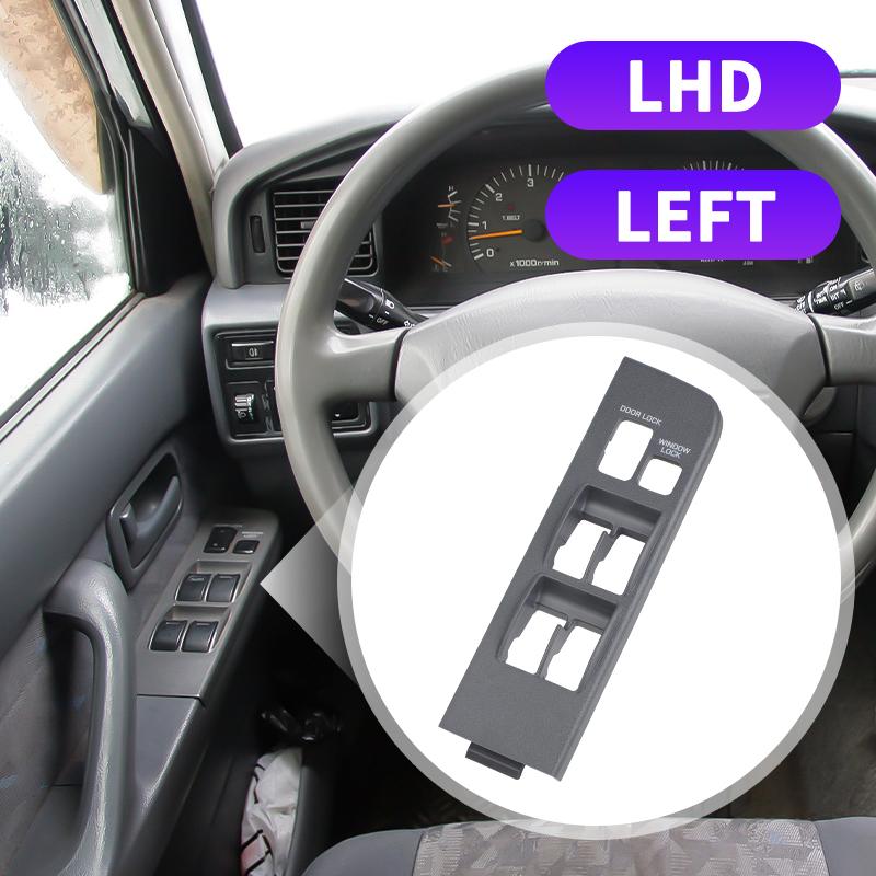 Front Driver Side Window Switch Bezel Trim Gray LHD RHD Window Lifter Switch Bezel Trim For Toyota Land Cruiser Fj80 1991-1997 LHD Left