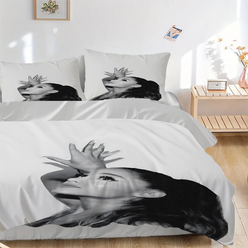 3Pcs Ariana Grande'S Artistic Pose Bedding Sets For All Sizes New 3D Printed Bed Cover Comforter Duvet Cover Pillowcase Bedroom Decoration