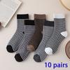 10 Pairs of WOMEN'S Cotton Socks, Casual Breathable Short Socks, and Girls' Cartoon Bear Low Cut Ankle Boat Socks