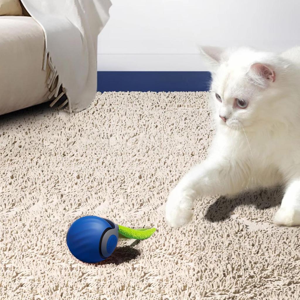 Interactive Cat Toys Ball Automatic Moving Pet Exercise Ball for Indoor Outdoor Cats Self Play