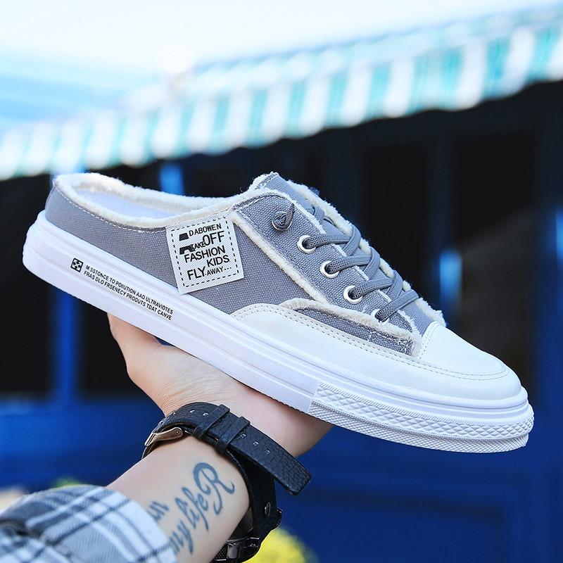 Buy 2020 Casual Half Drag Canvas Shoes 