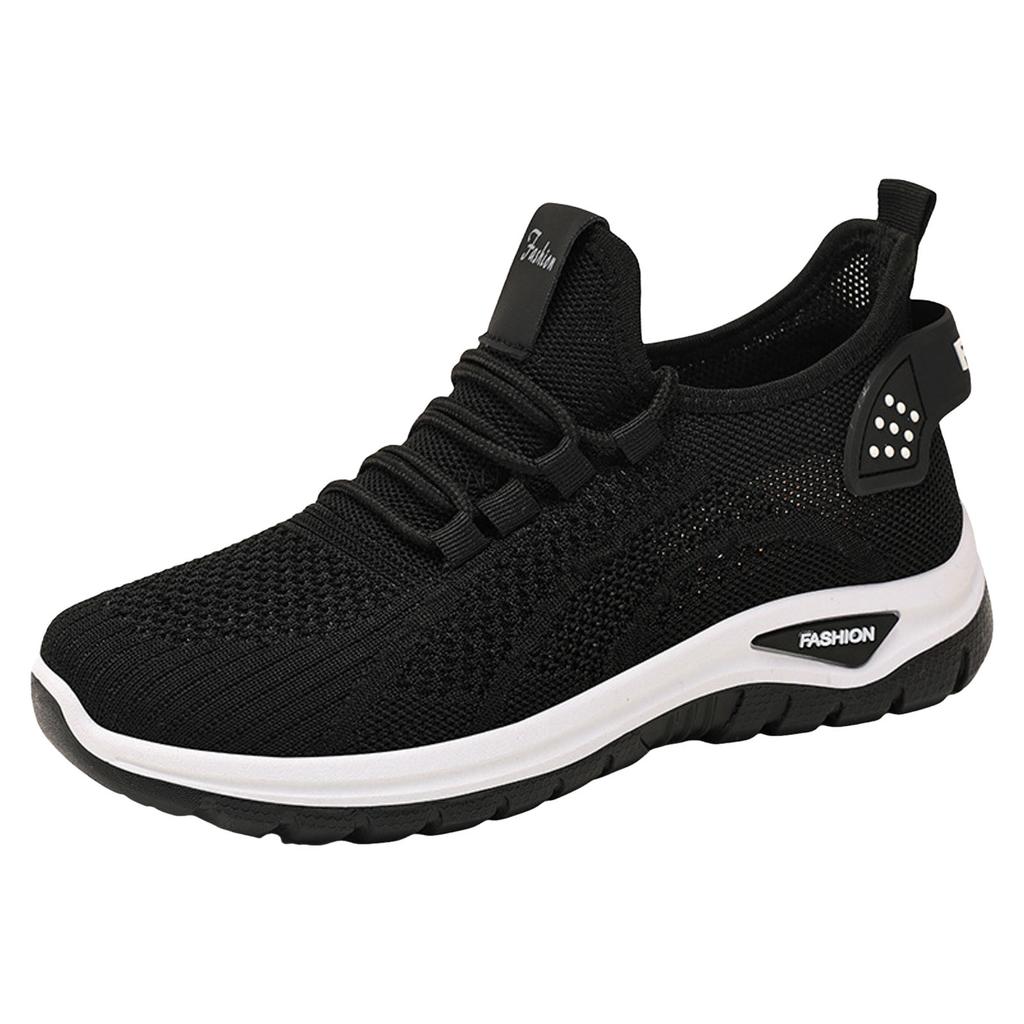 Sneaker Wedge Heels for Women Women's Mesh Breathable Lightweight Shoes Fashion Casual Lace Up Soft Sole Womens Shoes Slip on