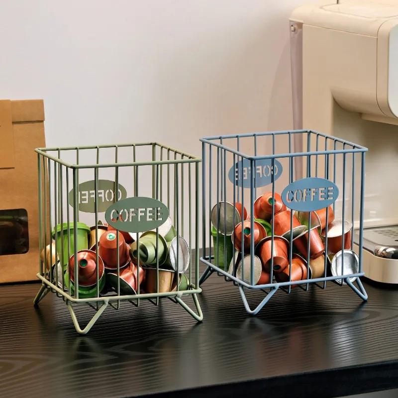Coffee Pod Holder Large Capacity Coffee Capsule Holder Coffee Creamer Container Irregular Shape Pod Storage Cup