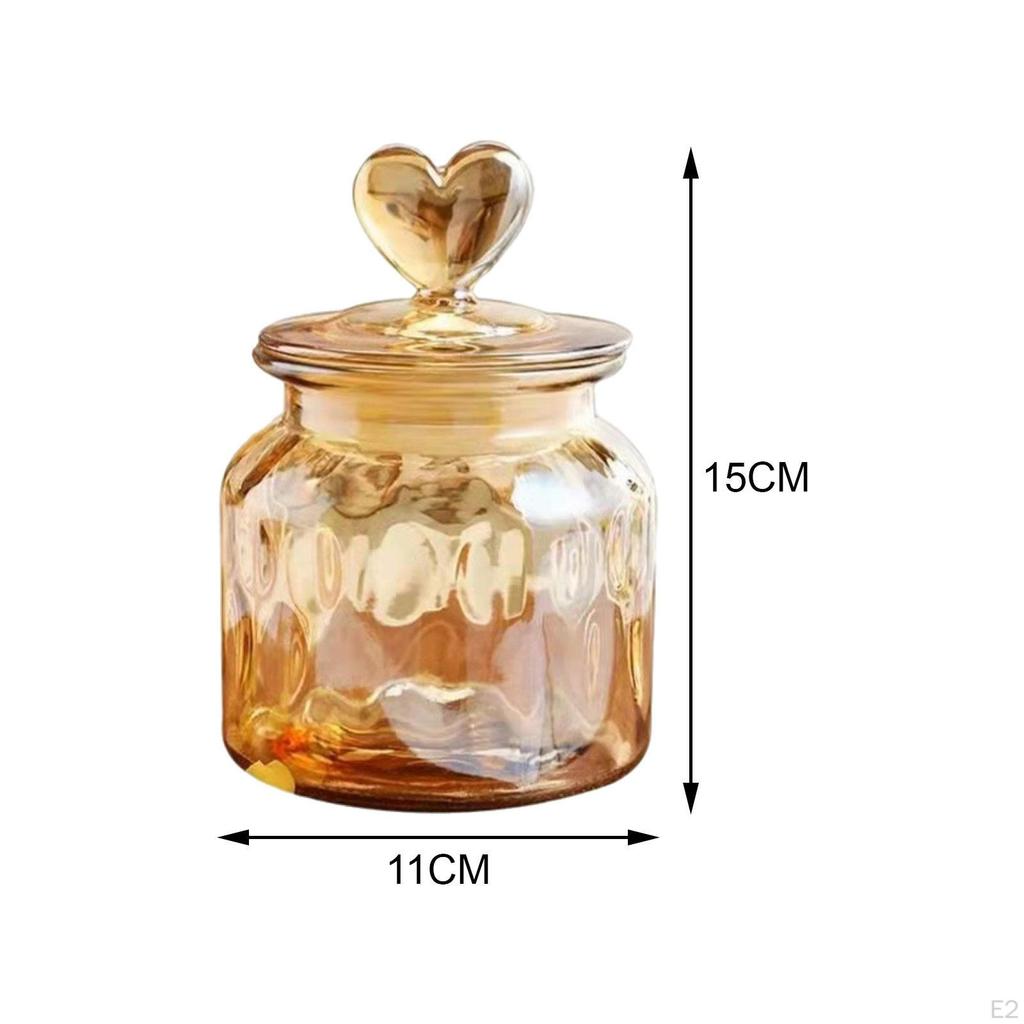 Airtight Food Jars Glass Jar with Lid , Decorative Cookie Tea Canister for