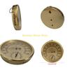 F26C TH400 11cm Mini Rundes Goldenes Hygrometer Feuchtigkeitsmesser Messgerät Keine Batterie Benötigt