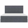 Storage Bed with Mattress Dark Gray 160 x 200 cm Velvet