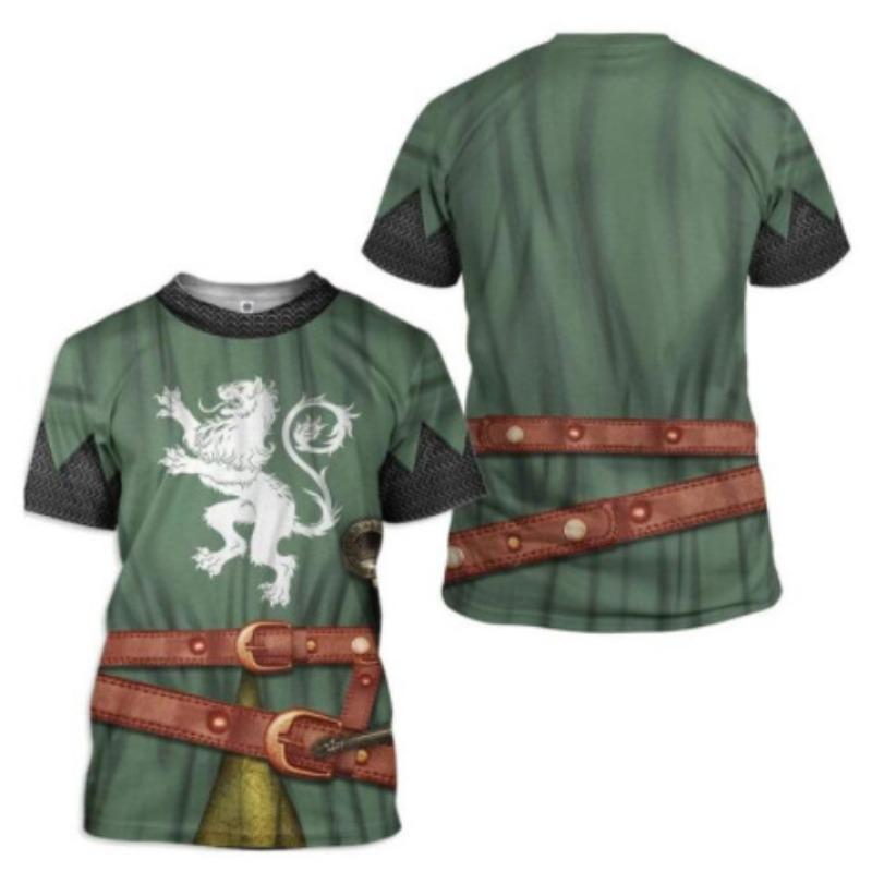 Male Historical Figure's 3D Personalized Printed Clothing Short Sleeved 3D T-shirt