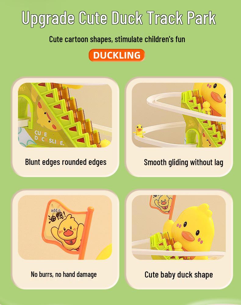 Children's Electric Climbing Duck Track: Interactive Light & Music Toy