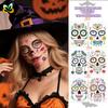 Cross Border Halloween Scene Tattoo Stickers Waterproof Sweat Day Of Dead Makeup Ball Funny Facial