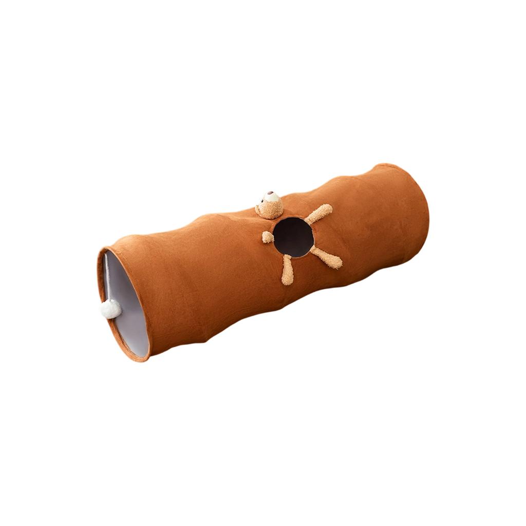 Cats Tunnel Toy - Interactive Self-Entertaining Pet Play Tube With Built-in Toys & Fabric For Cats