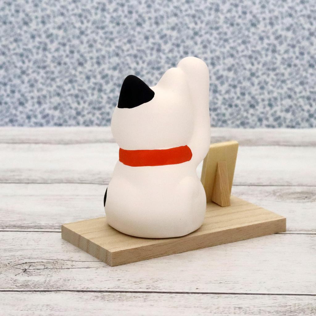 Craftsman House Seto Ware Lucky Spotted Maneki-neko (Lucky Cat)