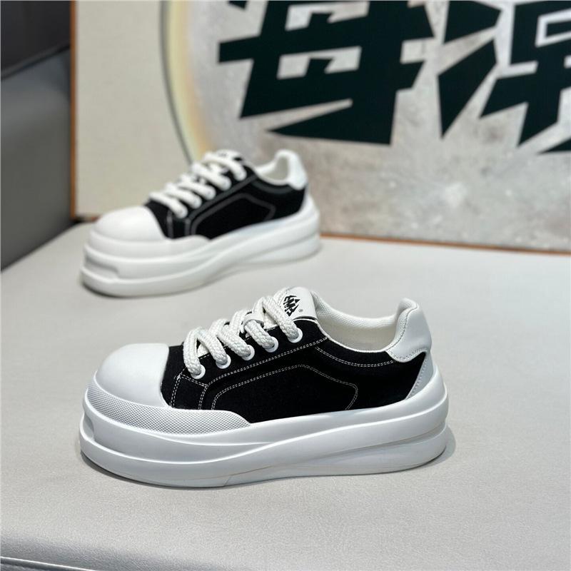 Trendy Brand Men'S Shoes Spring New Low-Top Cloth Surface Light And Comfortable Casual Thick-Soled Korean Version Lace-Up Internet Celebrity Shoes Men
