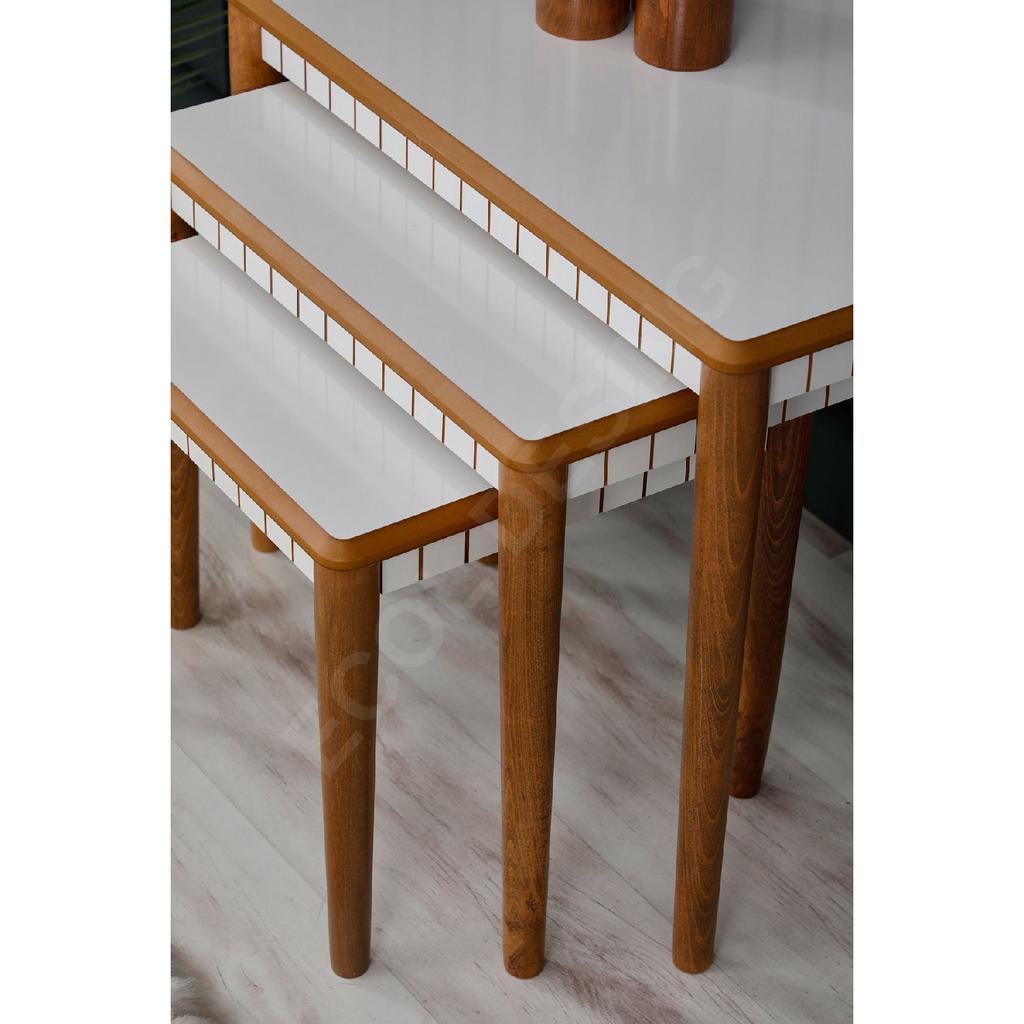 Luna Atlantic 3-piece Luxury Wooden Coffee Table