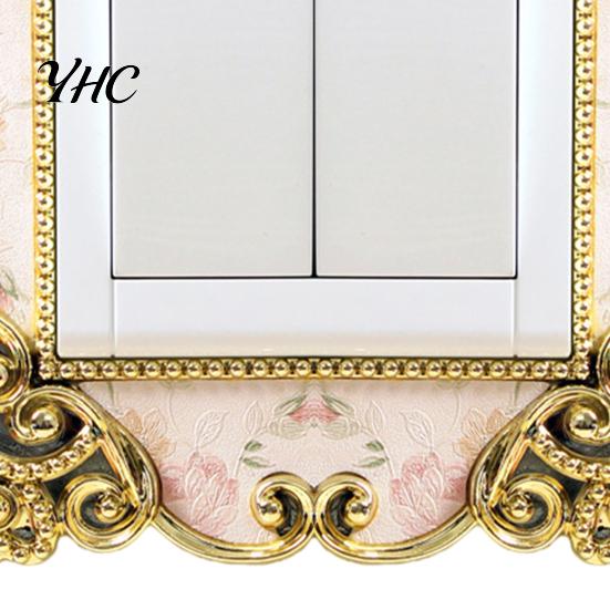 Outlet Sticker Switch European Style Punch Free Plastic Socket Decal Wall-mounted Cover Wall for Home