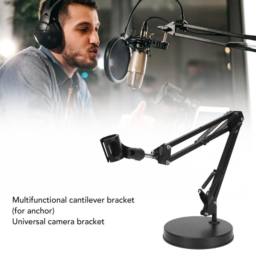 Dpofirs Microphone Arm Boom Suspension Stand Compatible with Most Microphones for Live Streaming