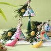 Dragon Boat Festival Sachet: Triangle Zongzi Mugwort Hanfu Pendant with Dried Flowers Portable Lucky Bag Gift.