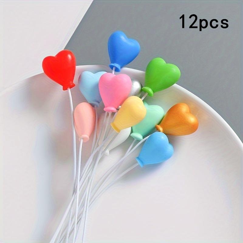 6/12pcs Miniature Resin Balloon Charms, Mixed Color, Toy House Accessories, Perfect for Mini Toy Houses, Micro Model Prop