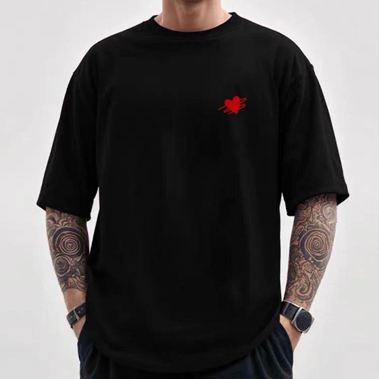 Men s Printed Comfort Top Fashion Versatile Short Sleeve Loose T-Shirts Men’s S