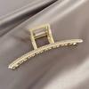 2026 Trendy Big Size Hair Clip Woman Girls Thick Hair Accessories Luxury Metal Hair Claw Clips Rectangle Rhinestone Mix Pearl