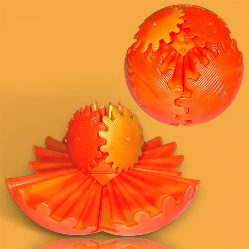3D Printed Gear Ball Spin Ball Or Cube Fidget Toy,Gear Ball Pop Fidget Toy,Gear Toy For Stress And Anxiety Relaxing,Gear Sphere