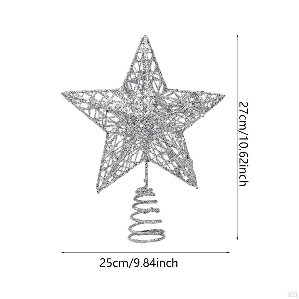 Christmas Tree Ornaments Xmas Home Decor Creative Treetop Glitter for Year Party Supply