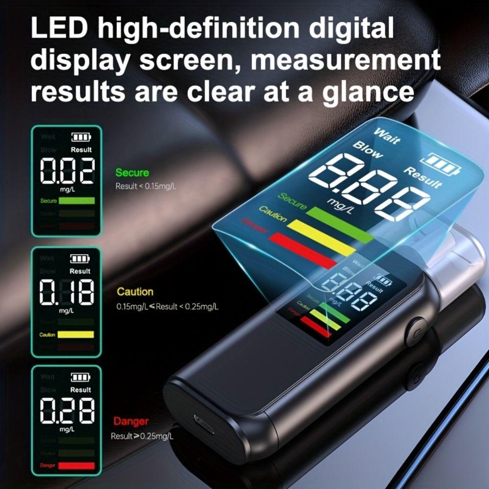 Accuracy Breathalyzer Analyzer LED Digital Display Portable Blow Breathalyzer Car Accessories