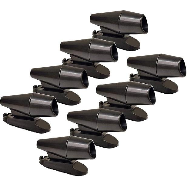 8Pcs Deer Whistles For Vehicles Wind Activated Black