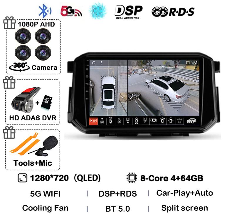 Android 14 Carplay Auto 4G+WIFI For Nissan Terra Xterra 2018 2019 2020-2022 Car Radio Multimedia Video Player GPS 360 Camera DSP