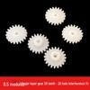 0.5 Module Plastic Gear, 20 Teeth, 2mm, DIY POM Motor Engine Model Toy.