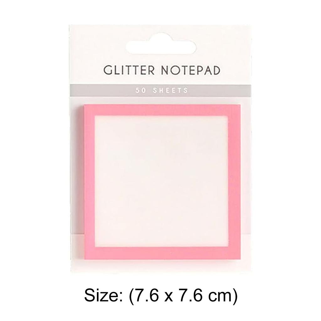 Glitter Sticky Notepad Multi-Purpose Transparent Sticky Notes Self-Adhesive Note Small Memo Pads To Do List