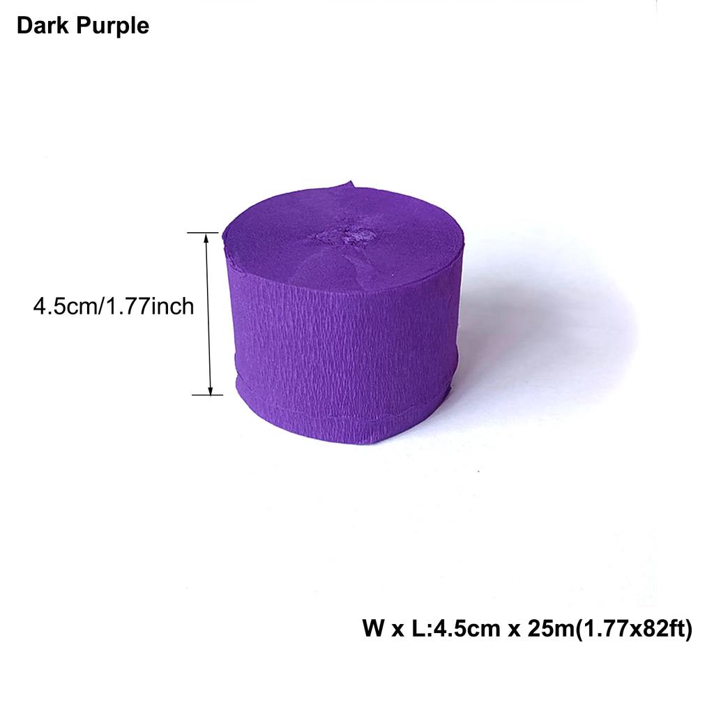 1pcs 4.5cm X 25meters Crepe Paper Streamers Tissue Paper Roll Flower Craft Making Birthday Wedding Party Backdrop DIY Decoration