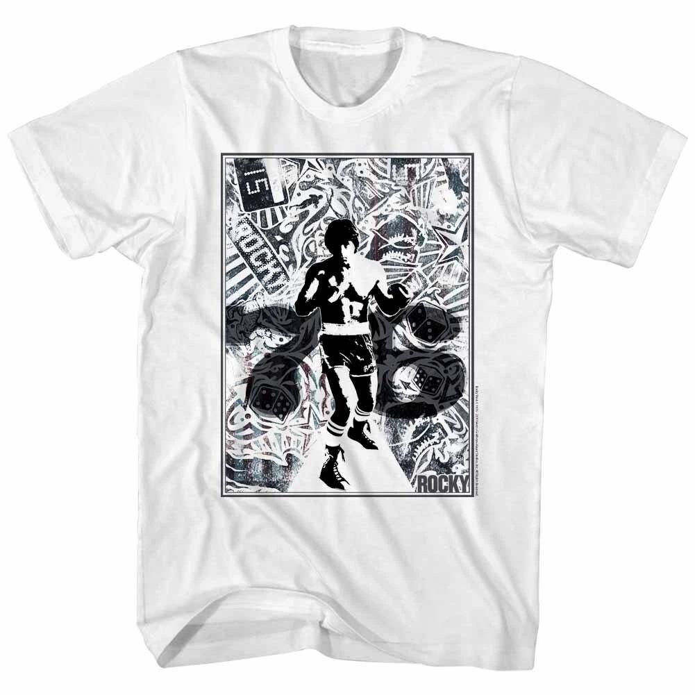 Rocky Movie Black & White Rocky Balboa Round 15 Collage 76 Men s T Shirt 2XL