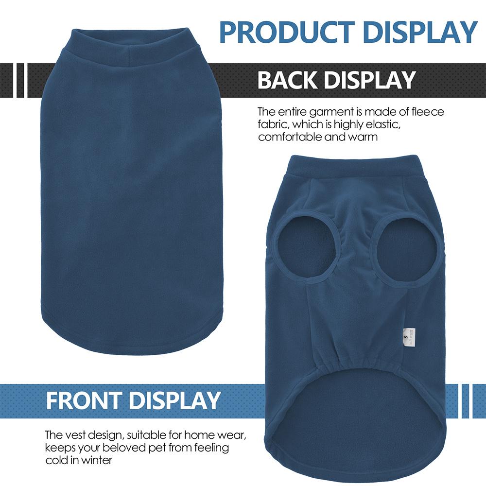 

Winter Dog Clothes Jacket Stretchy Pullover Dogs Vest Warm Pet Clothing Pajamas Soft For Small Medium Large Dogs High Elasticity S