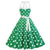 Retro Hepburn-Style Polka Dot Swing Dress
