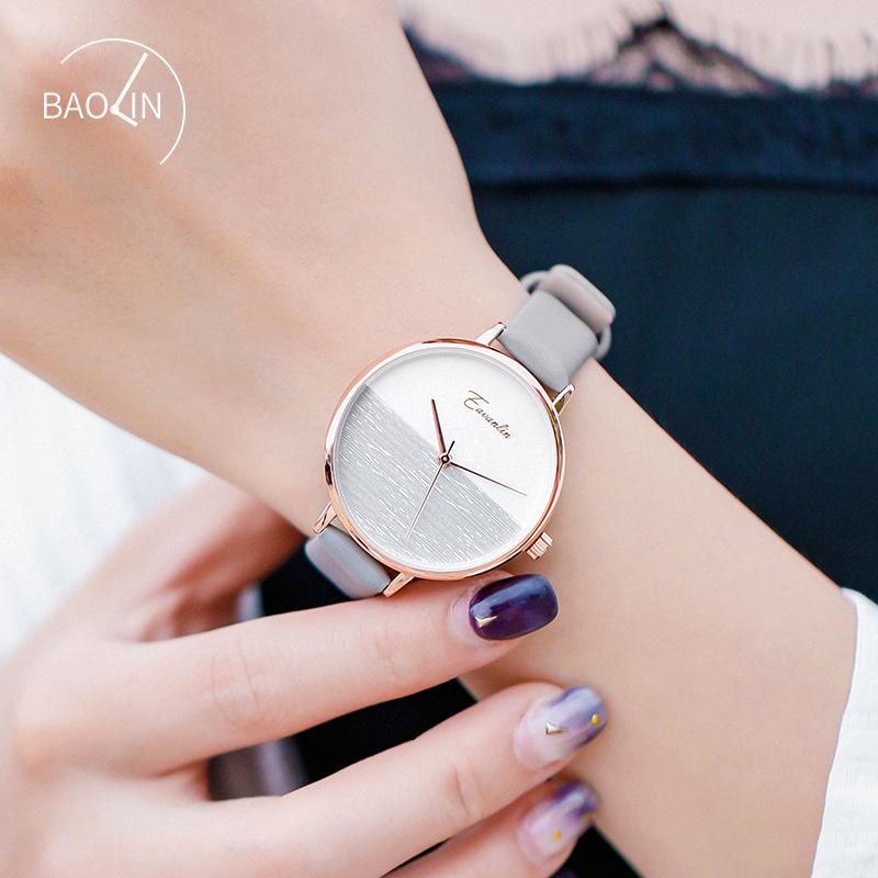 Dameshorloge Eenvoudig Zonsopgang Koude Stijl Horlogeband College Stijl Vrouwelijke Student Gepersonaliseerd Horloge Model Vrouw