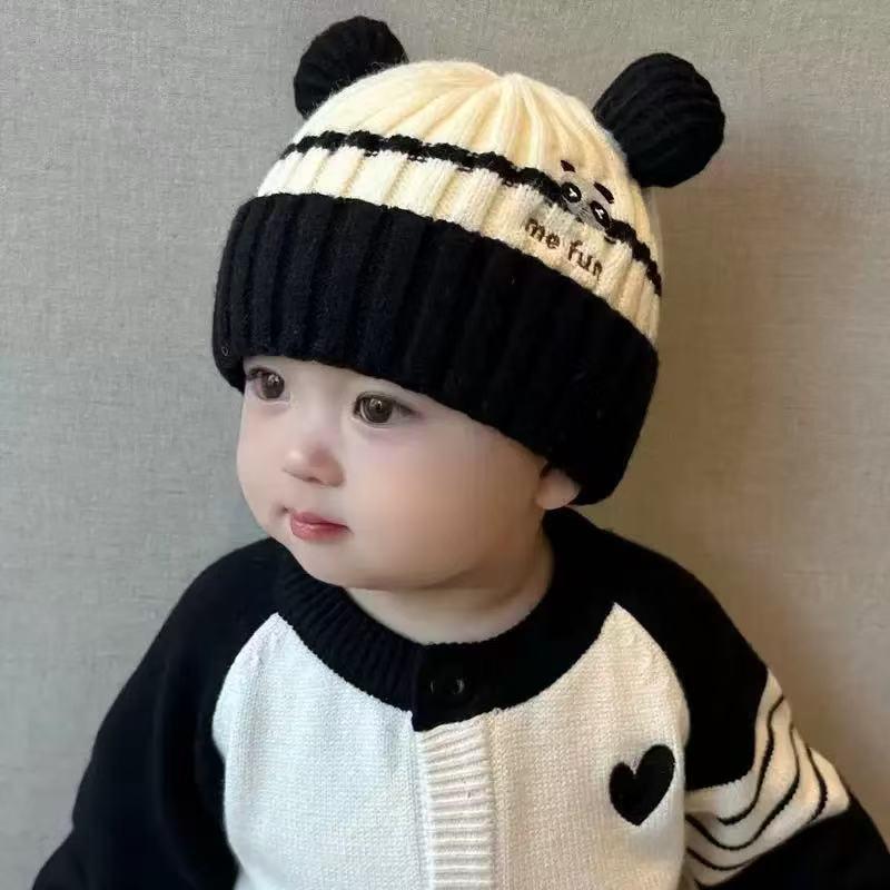 2025 Autumn/Winter Unisex Korean Knit Wool Hat for Kids and Babies - Warm, Trendy Pullover Design