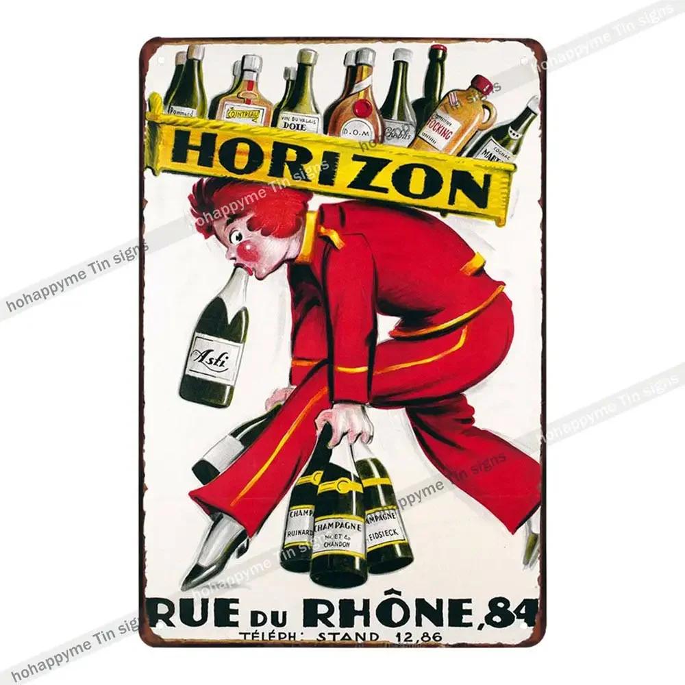 Bar Metall Wandkunst Dekoration Plakette Schilder Champagner Whisky Traube Wein Pub Club Cafe Poster Eisenmalerei Heimdekor 20x30cm